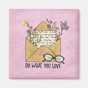 Tun Sie, was Sie Liebe Wildblumen Schmetterlinge B Magnet