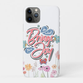 Tun Sie, was Sie zu Joy Floral und Butterfly Zitat Case-Mate iPhone Hülle