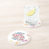 Tun Sie, was Sie zu Joy Floral und Butterfly Zitat Getränkeuntersetzer (Seite)