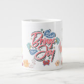 Tun Sie, was Sie zu Joy Floral und Butterfly Zitat Jumbo-Tasse (Vorderseite)