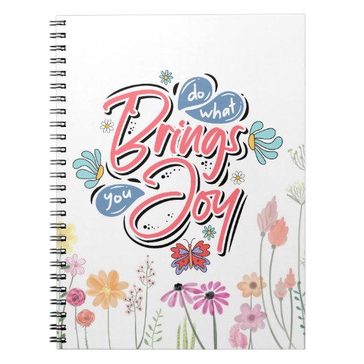 Tun Sie, was Sie zu Joy Floral und Butterfly Zitat Notizblock (Vorderseite)