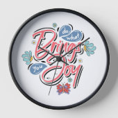 Tun Sie, was Sie zu Joy Floral und Butterfly Zitat Uhr (Vorderseite)