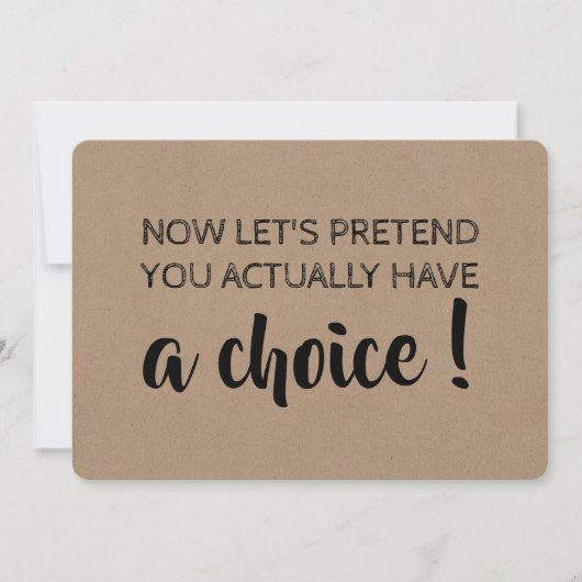 Tun wir so, als hätten Sie eine auserwählte, lusti Einladung (Vorderseite)