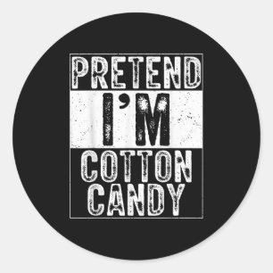 Tun wir so, als wäre ich Cotton Candy Family Women Runder Aufkleber