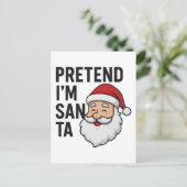 Tun wir so, als wäre ich der Weihnachtsmann - Lust Postkarte (Stehend Vorderseite)
