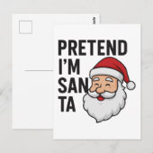 Tun wir so, als wäre ich der Weihnachtsmann - Lust Postkarte (Vorne/Hinten)