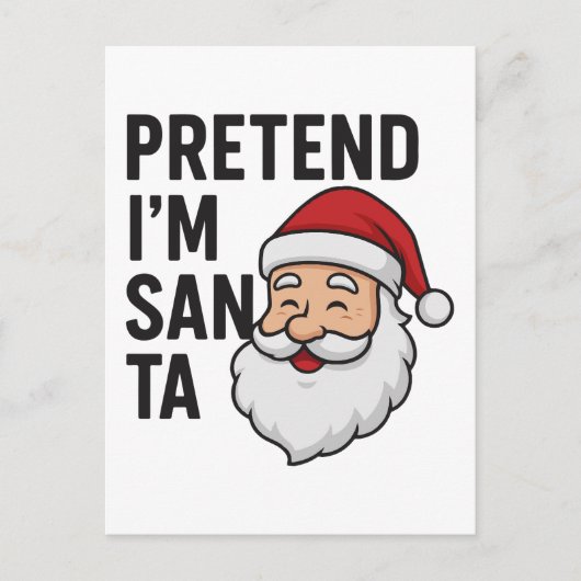 Tun wir so, als wäre ich der Weihnachtsmann - Lust Postkarte (Vorderseite)