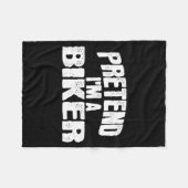 Tun wir so, als wäre ich ein Biker, lustiges Hallo Fleecedecke (Vorderseite (Horizontal))