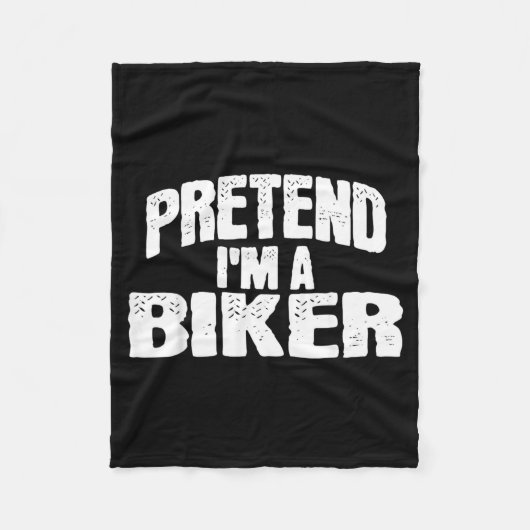 Tun wir so, als wäre ich ein Biker, lustiges Hallo Fleecedecke (Vorderseite)