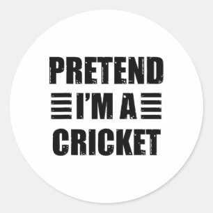 Tun wir so, als wäre ich ein Cricket Faul Lustig E Runder Aufkleber