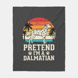 Tun wir so, als wäre ich ein Dalmatiner Retro-Hund Fleecedecke