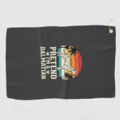Tun wir so, als wäre ich ein Dalmatiner Retro-Hund Golfhandtuch (Horizontal)