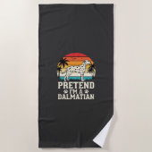 Tun wir so, als wäre ich ein Dalmatiner Retro-Hund Strandtuch (Vorderseite)