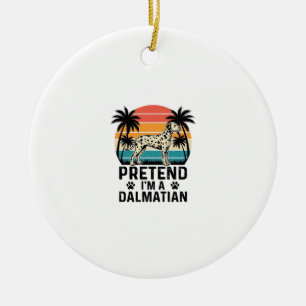 Tun wir so, als wäre ich ein Dalmatiner Vintage-Hu Keramik Ornament