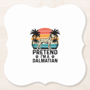 Tun wir so, als wäre ich ein Dalmatiner Vintage-Hu Untersetzer