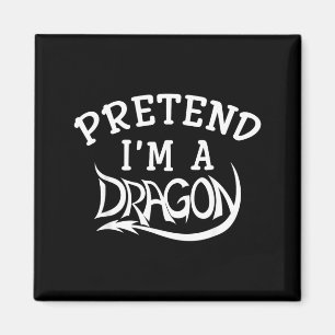 Tun wir so als wäre ich ein Drachen Kostüm Hallowe Magnet