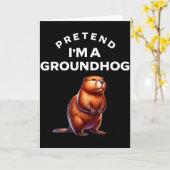 Tun wir so, als wäre ich ein lustiges faules Murme Karte (Gelbe Blume)