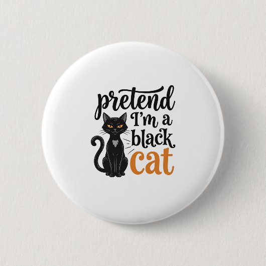Tun wir so, als wäre ich ein schwarzes Halloween-K Button (Vorderseite)