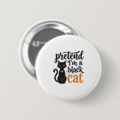 Tun wir so, als wäre ich ein schwarzes Halloween-K Button (Vorne & Hinten)