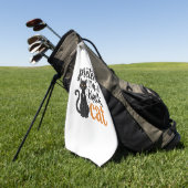 Tun wir so, als wäre ich ein schwarzes Halloween-K Golfhandtuch (Gras)
