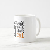 Tun wir so, als wäre ich ein schwarzes Halloween-K Kaffeetasse (VorderseiteRechts)
