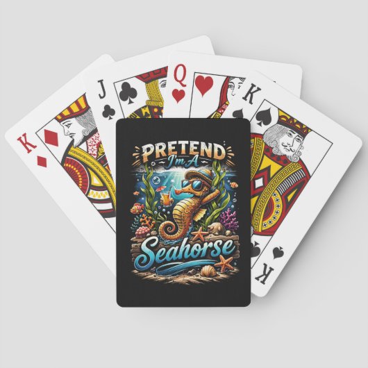 Tun wir so, als wäre ich ein Seepferdchen Spielkarten (Rückseite)