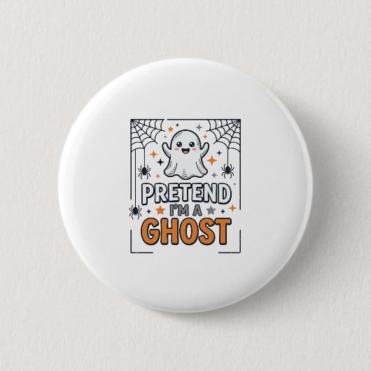Tun wir so als wäre ich ein süßer Halloween-Geist Button (Vorderseite)