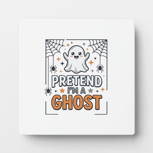 Tun wir so als wäre ich ein süßer Halloween-Geist Fotoplatte (Vorderseite)