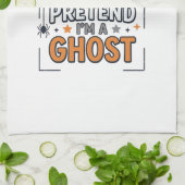 Tun wir so als wäre ich ein süßer Halloween-Geist Geschirrtuch (Gefaltet)