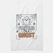 Tun wir so als wäre ich ein süßer Halloween-Geist Geschirrtuch (Vertikal)