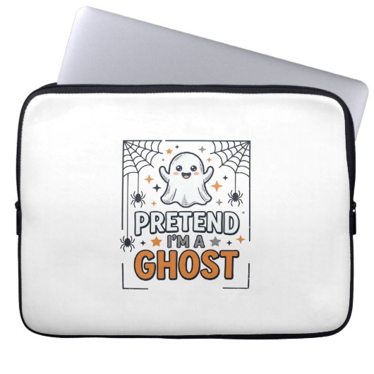 Tun wir so als wäre ich ein süßer Halloween-Geist Laptopschutzhülle (Vorderseite)