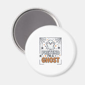 Tun wir so als wäre ich ein süßer Halloween-Geist Magnet (Vorderseite/Rückseite)
