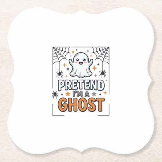 Tun wir so als wäre ich ein süßer Halloween-Geist Untersetzer (Vorderseite)