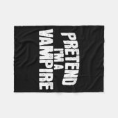 Tun wir so als wäre ich ein Vampir Lustiges Hallow Fleecedecke (Vorderseite (Horizontal))