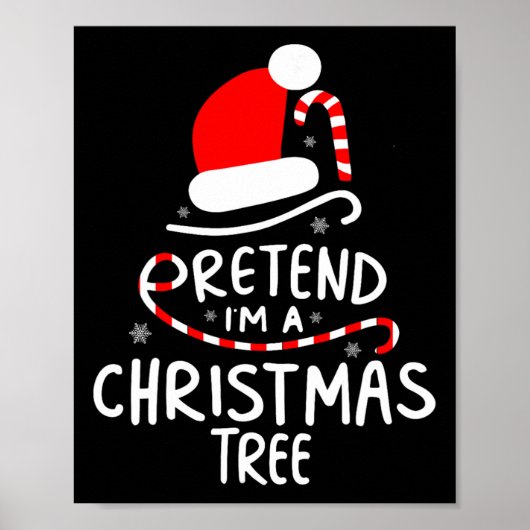 Tun wir so, als wäre ich ein Weihnachtsbaum - einf Poster (Vorne)