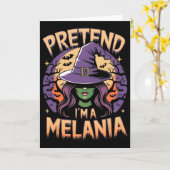 Tun wir so, als wäre ich Melania Einfaches Hallowe Karte (Gelbe Blume)