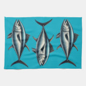 Tuna Fish Blue Teetuch Geschirrtuch (Horizontal)