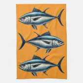 Tuna Fish Orange Teetuch Geschirrtuch (Vertikal)
