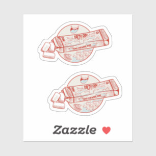 Tuna Flavored chewing gum Aufkleber