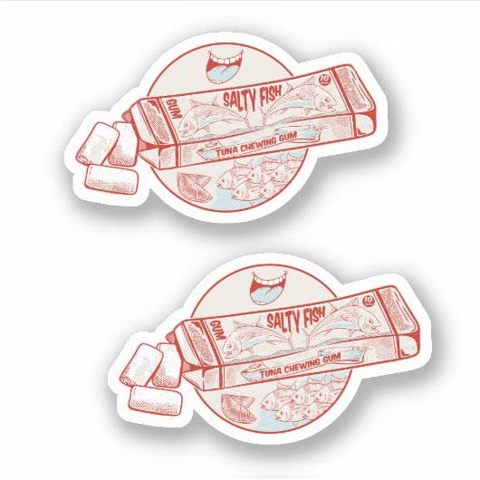 Tuna Flavored chewing gum Aufkleber (Vorderseite)