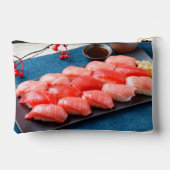 Tuna Parade Pouch – Elegant Sushi Design Zubehörtasche (Rückseite)