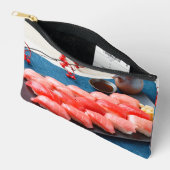 Tuna Parade Pouch – Elegant Sushi Design Zubehörtasche (Offen)
