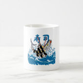 Tuna Sushi in der Welle Kaffeetasse (Mittel)