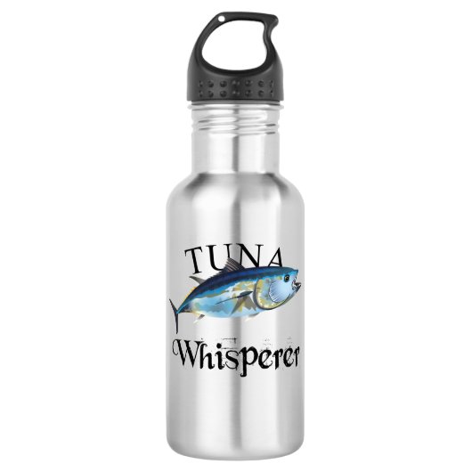 Tuna Whisperer Light Colored Edelstahlflasche (Vorderseite)