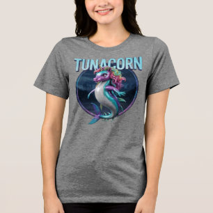 Tunacorn Fotografischer Combo Kreatur Witzig Tri-Blend Shirt