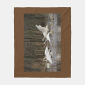 Tundra-Schwan-Vogel-Tier-TierFleece-Decke Fleecedecke (Vorderseite)