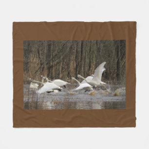 Tundra-Schwan-Vogel-Tier-TierFleece-Decke Fleecedecke