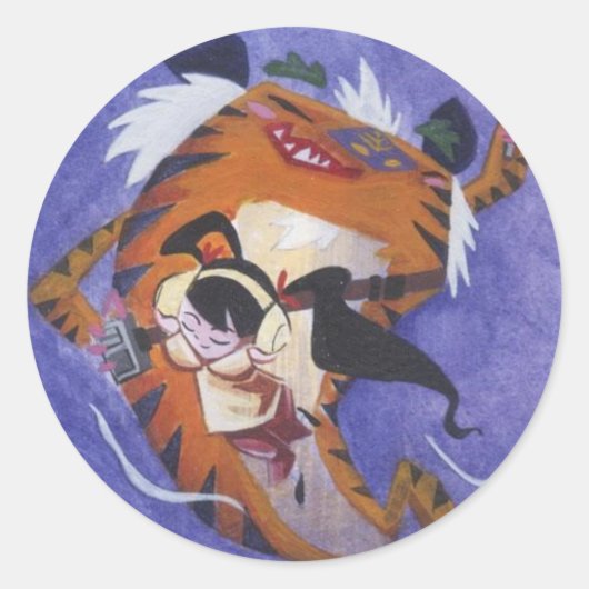 Tune in Shanghai Runder Aufkleber (Vorderseite)