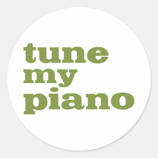 Tune Mein Klavier Runder Aufkleber (Vorderseite)