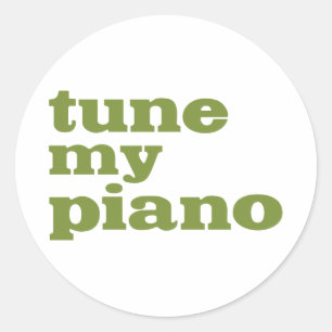 Tune Mein Klavier Runder Aufkleber